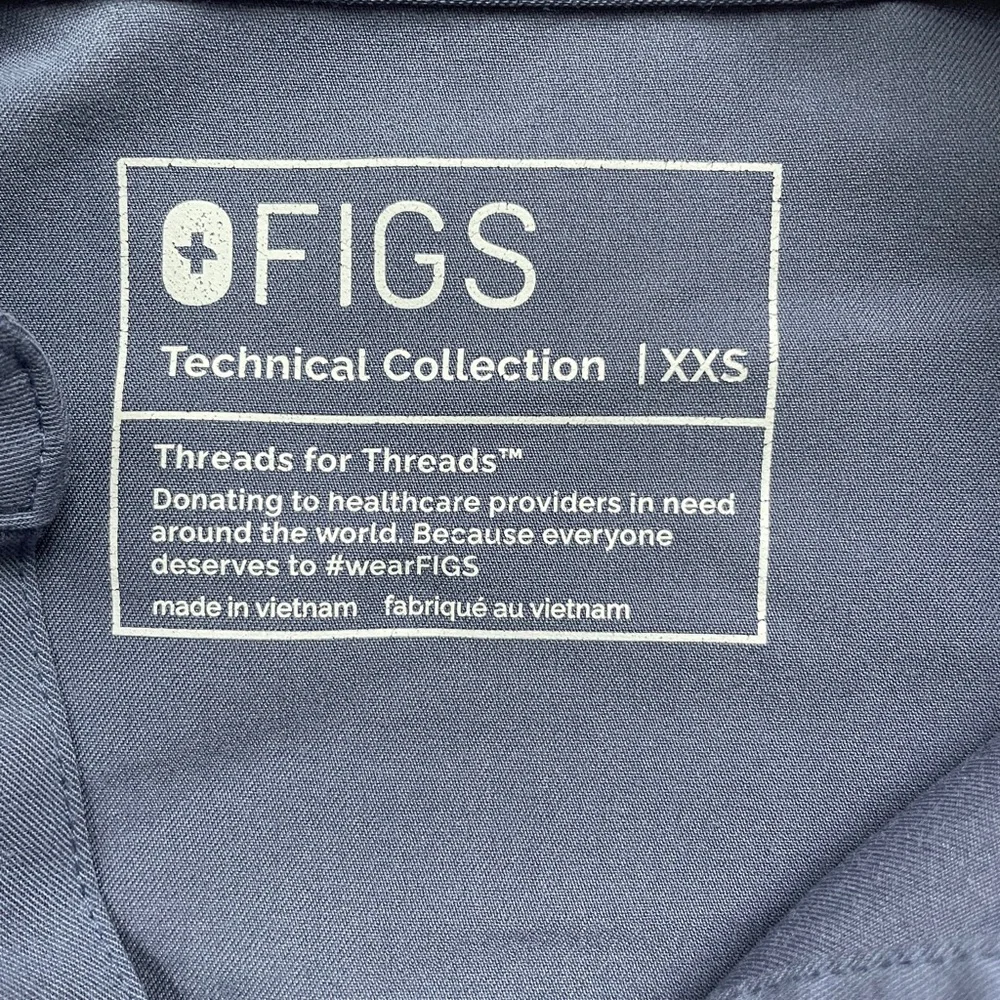 FIGS Rafaela Space Navy Scrub Top XXS - Picture 3 of 3